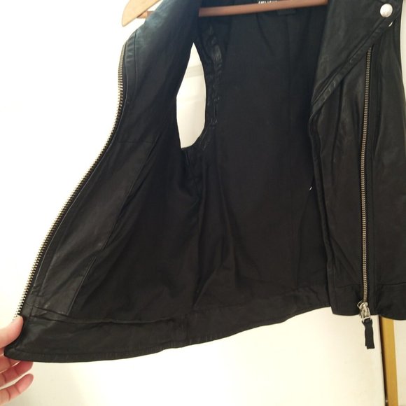 Mackage Frederica Black Leather Vest - Size XXS  Pre-owned - Picture 8 of 11